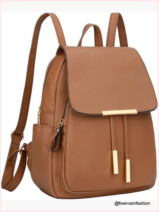 Trendy Faux Leather Backpack Purse for Women Daypack Travel Bag main image 4